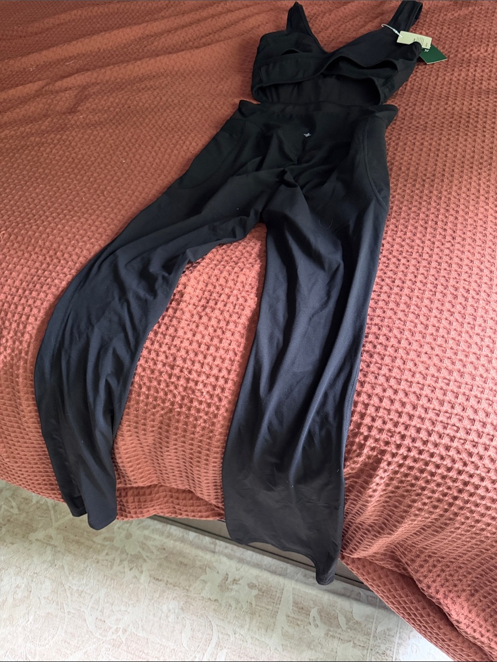 HALARA Black Cutout Seamless Crossover Jumpsuit - Picture 2 of 3